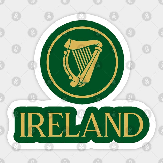 Ireland Gold Sticker by VRedBaller
